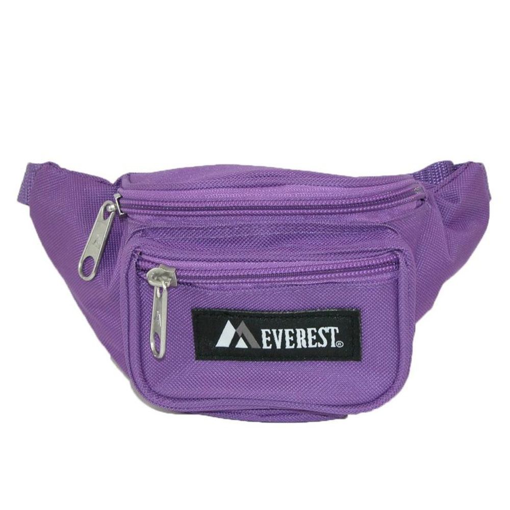 Everest Kids' Fabric Adjustable Organizer Waist Pack, Purple